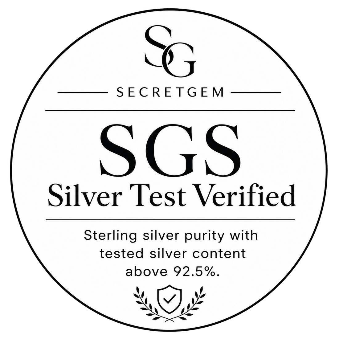 SGS test report verifying 925 sterling silver jewellery purity