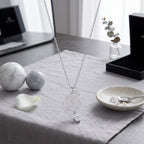 Sterling Silver Swan Moissanite Pendant Necklace