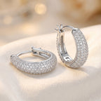 Cubic Zirconia Huggie Hoop Earring