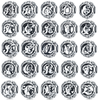 Sterling Silver Vintage Script Initial Letter Charm Bead