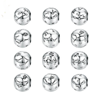 Sterling Silver Zodiac Constellation Cubic Zirconia Charm Bead