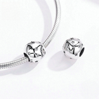 Sterling Silver Zodiac Constellation Cubic Zirconia Charm Bead