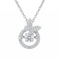 Sterling Silver Butterfly Moissanite Necklace