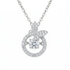 Sterling Silver Butterfly Moissanite Necklace