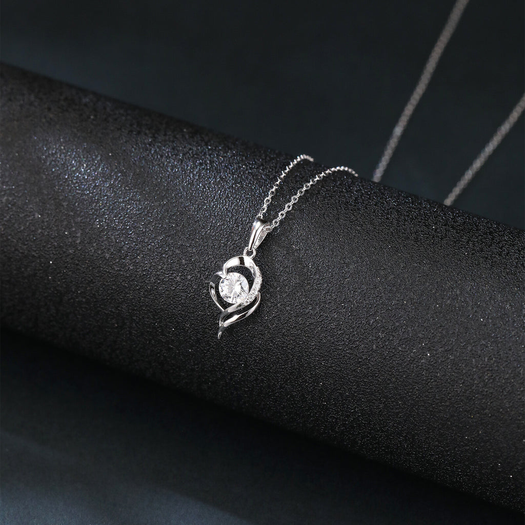 Heart Zircon Pendant Necklace