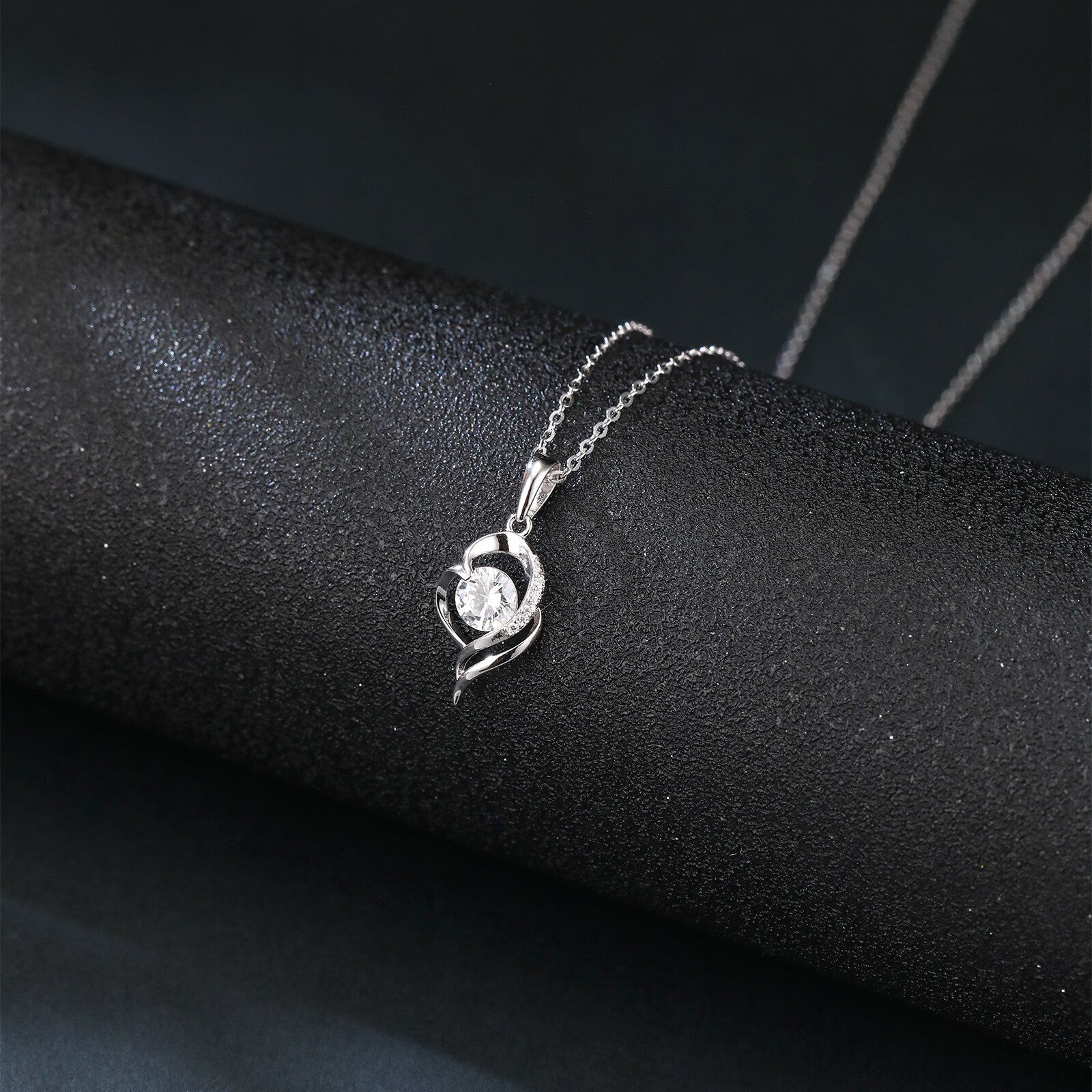 Heart Zircon Pendant Necklace
