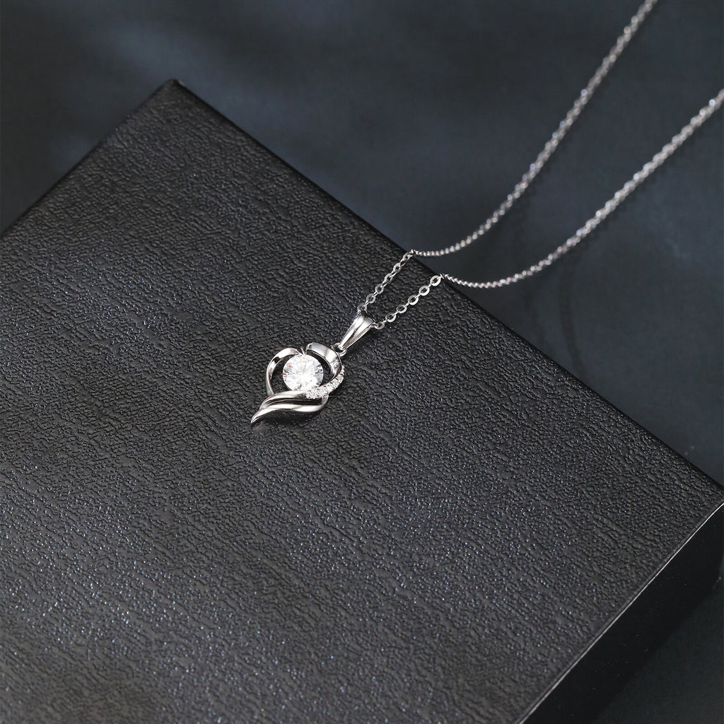 Heart Zircon Pendant Necklace