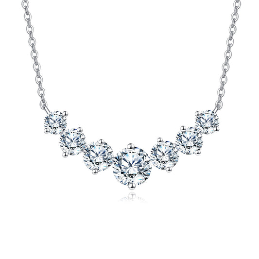 Celeste Zircon Curve Necklace