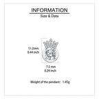 Sterling Silver Crown Moissanite Stud Earrings