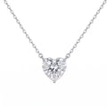 Sterling Silver Heart-Cut Moissanite Necklace