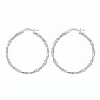 Twisted Rope Hoop Earring