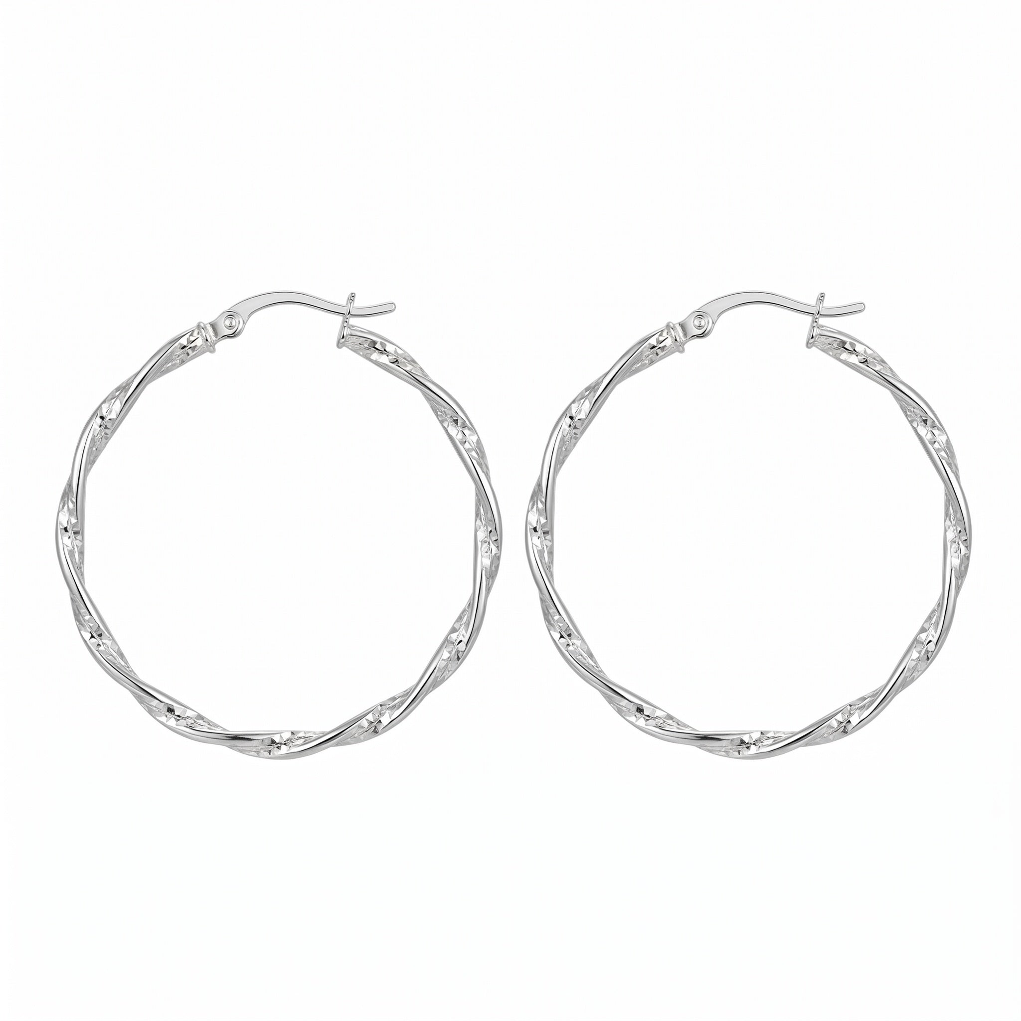 Twisted Rope Hoop Earring