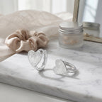 Heart Huggie Hoop Earrings with Brushed Texture