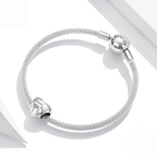 Sterling Silver Love Heart Family Charm Bead