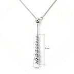 Elegant Adjustable Bead Lariat Necklace