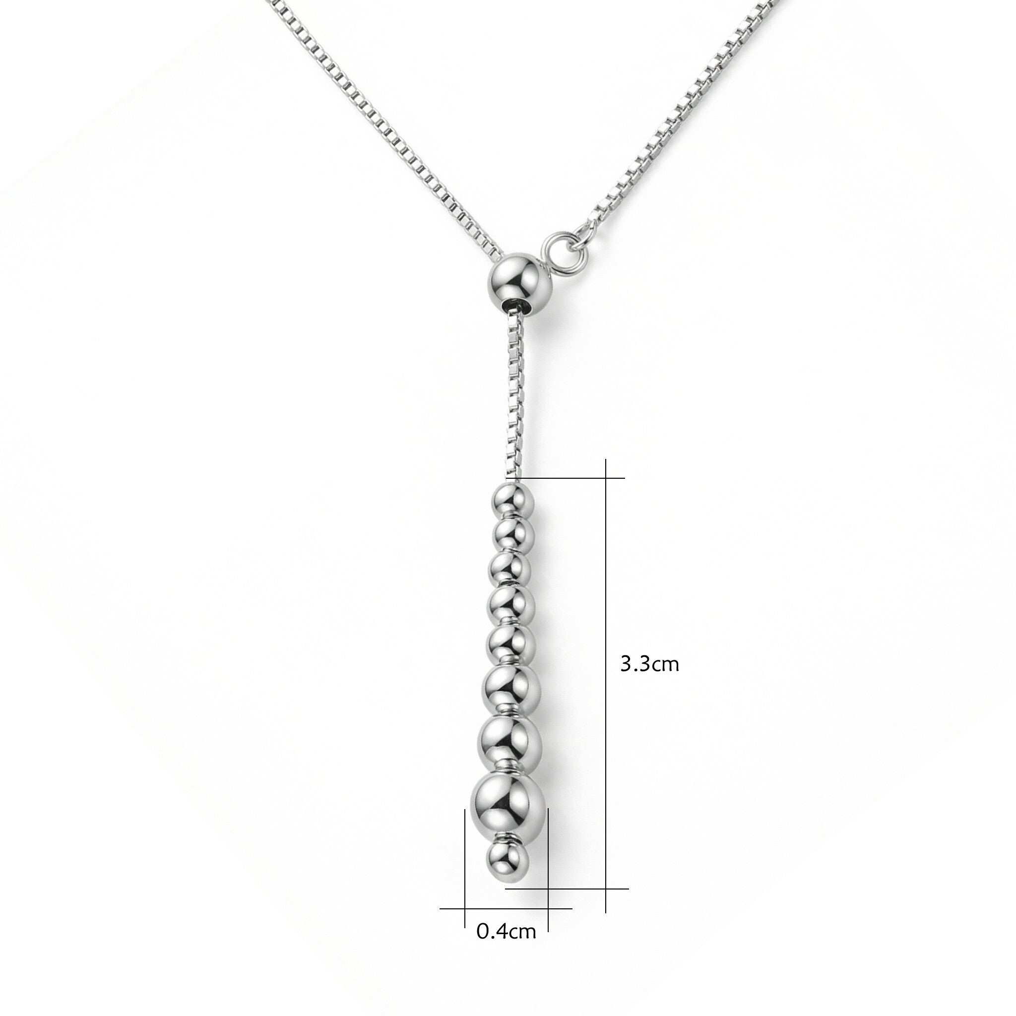 Elegant Adjustable Bead Lariat Necklace