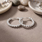 Elegant Twisted Rope Hoop Earring