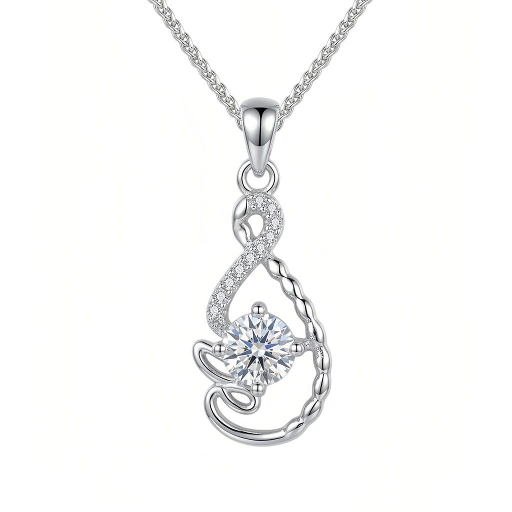 Elegant CZ Teardrop Pendant Necklace