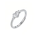Sterling Silver Adjustable Heart Ring