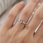 Sterling Silver Adjustable Heart Ring