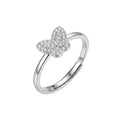 Sterling Silver Adjustable Butterfly Ring