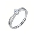 Sterling Silver Adjustable Twist Solitaire Ring