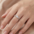 Sterling Silver Adjustable Twist Solitaire Ring