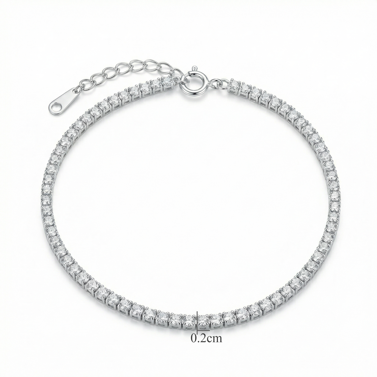 Sterling Silver Cubic Zirconia Tennis Bracelet