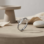 Sterling Silver Adjustable Swan Ring