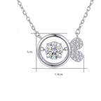 Sterling Silver Dancing Moissanite Fish Tail Necklace