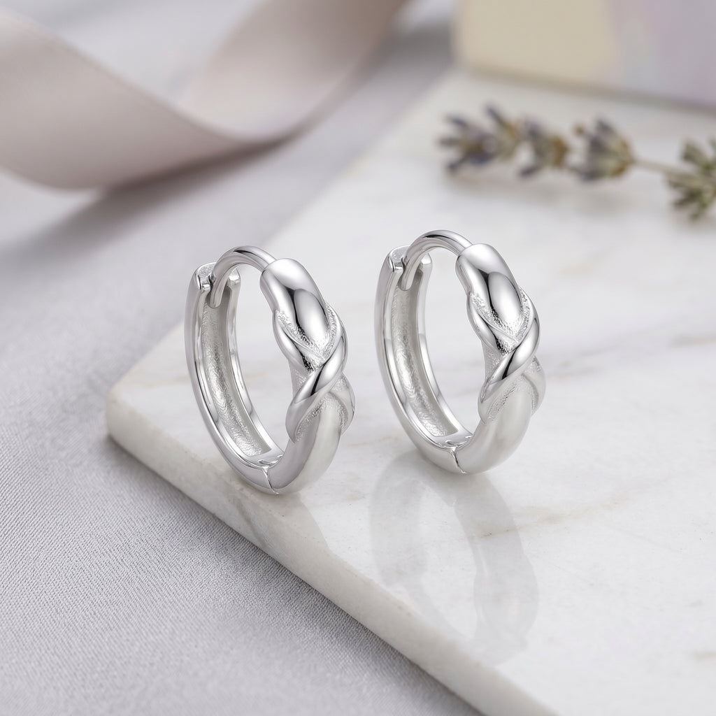 Delicate  Twist Knot Hoop Earring