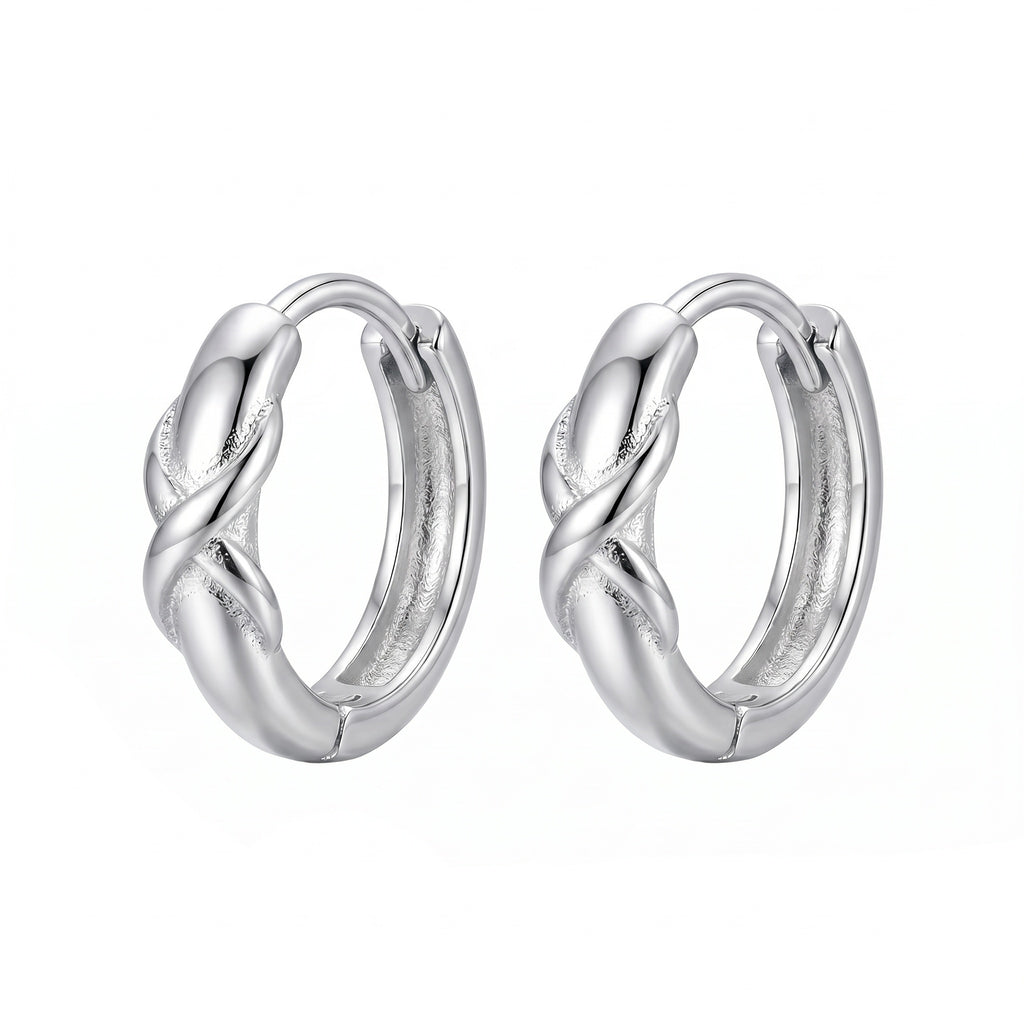 Delicate  Twist Knot Hoop Earring