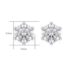Sterling Silver Solitaire Moissanite Stud Earrings