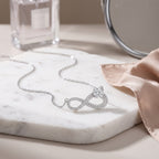 Sterling Silver Infinity Moissanite Necklace
