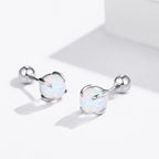 Opal Stud Earrings With Ball Backing