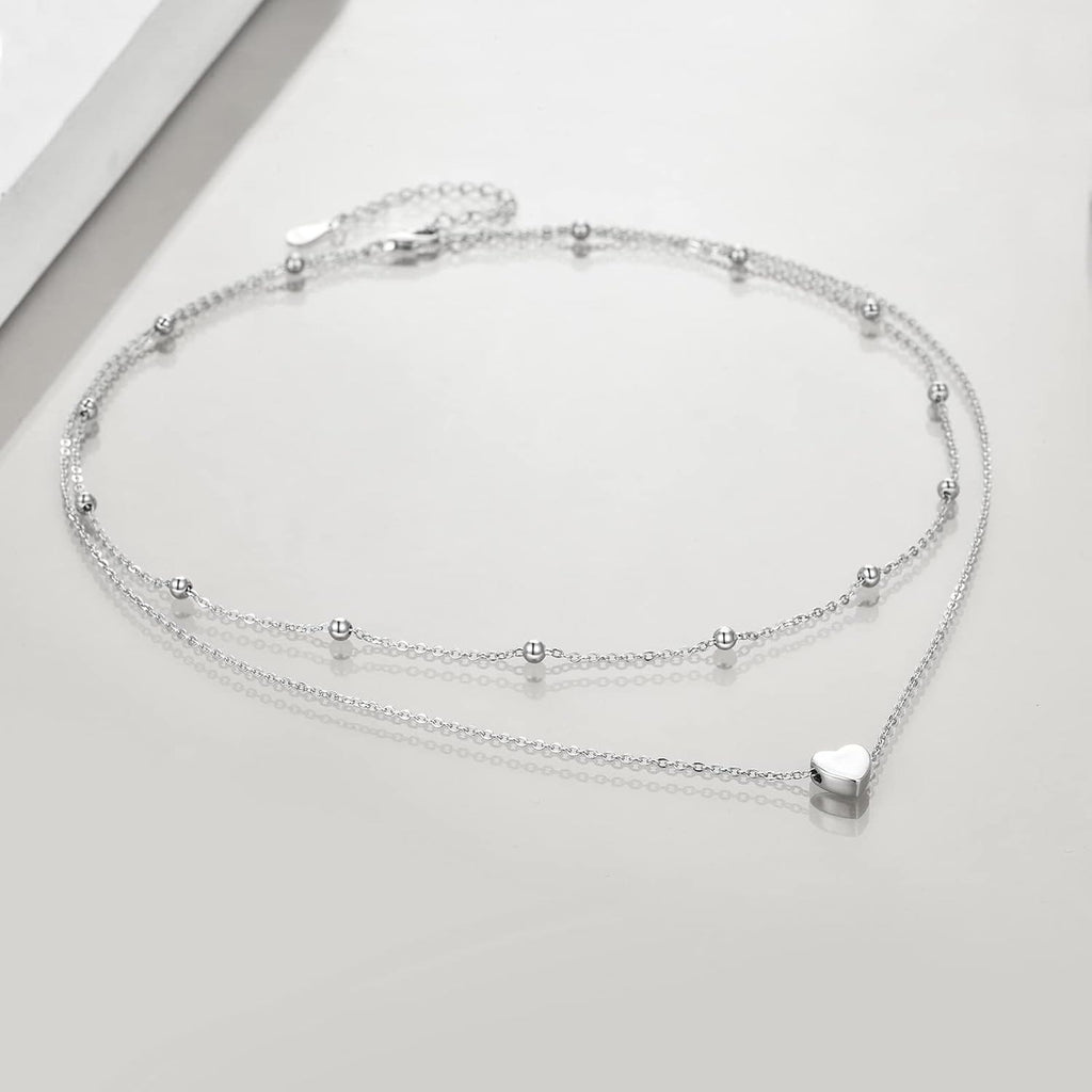 Layered Heart Pendant Necklace
