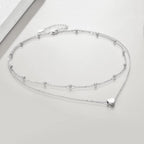 Layered Heart Pendant Necklace