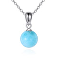 Larimar Sphere Pendant Necklace