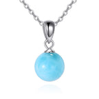 Larimar Sphere Pendant Necklace
