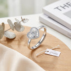 Sterling Silver Adjustable Heart Ring