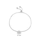 Sterling Silver Moissanite Solitaire Bracelet