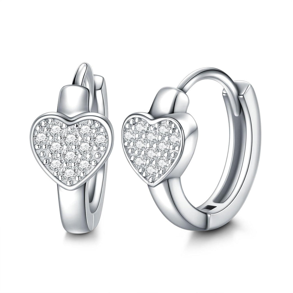 Heart Shaped Hoop Earrings
