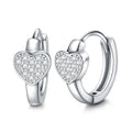 Heart Shaped Hoop Earrings