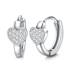 Heart Shaped Hoop Earrings