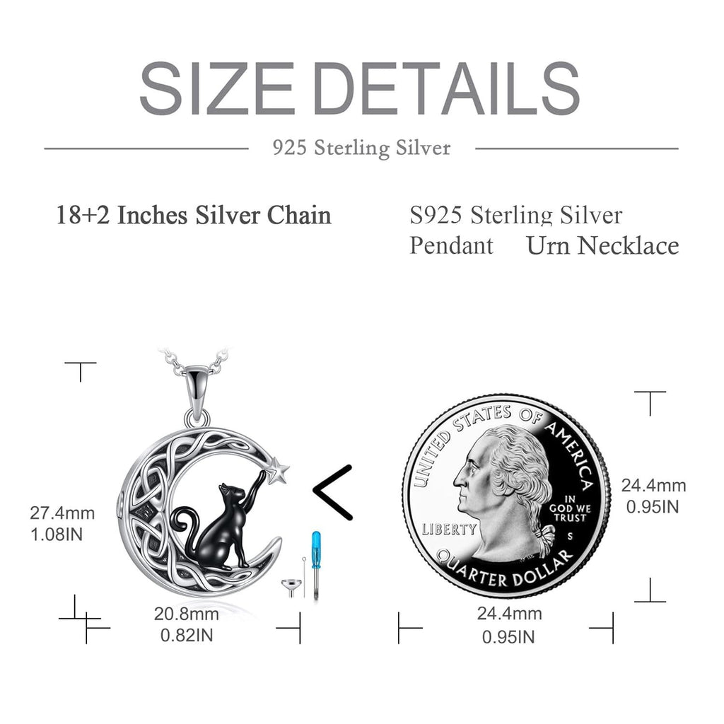 Cat Design Locket Pendant Necklace
