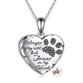 Heart Paw Print Keepsake Necklace