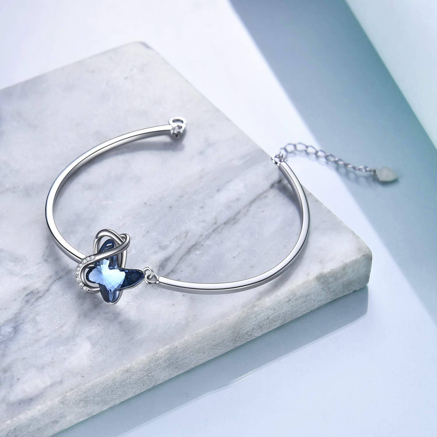 Infinity Blue Butterfly Bracelet