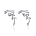 Sterling Silver Leaf Ear Climbers for Women – Nature-Inspired Earrings