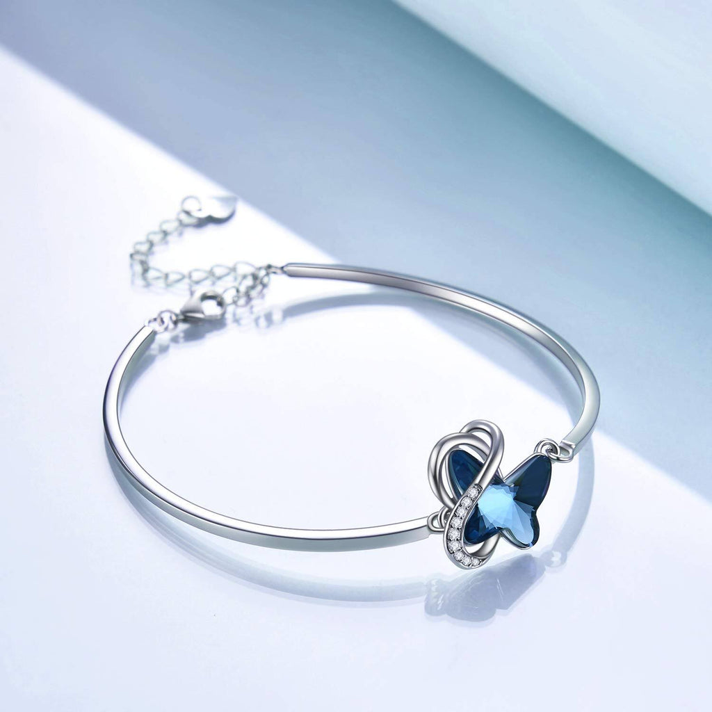 Infinity Blue Butterfly Bracelet