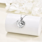 Heart Paw Print Keepsake Necklace